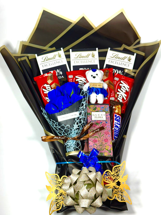 Luxury Chocolate & Perfume Bouquet – Gucci Flora Edition