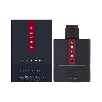 Luxury Gift Set with Prada Luna Rossa Ocean Perfume, Chocolates, Teddy & Roses